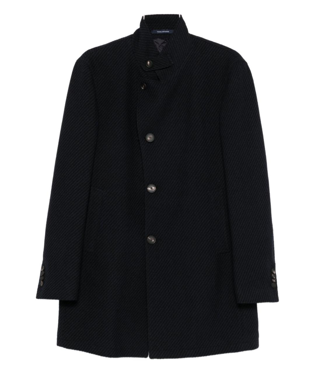 TAGLIATORE Темно-синее шерстяное пальто, фото 1