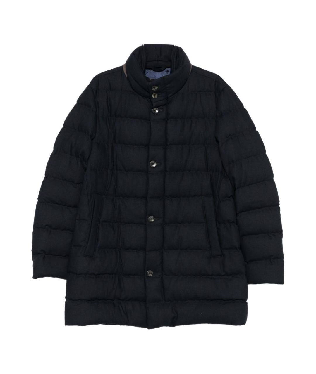 HERNO Темно-синий вискозный пуховик, фото 1