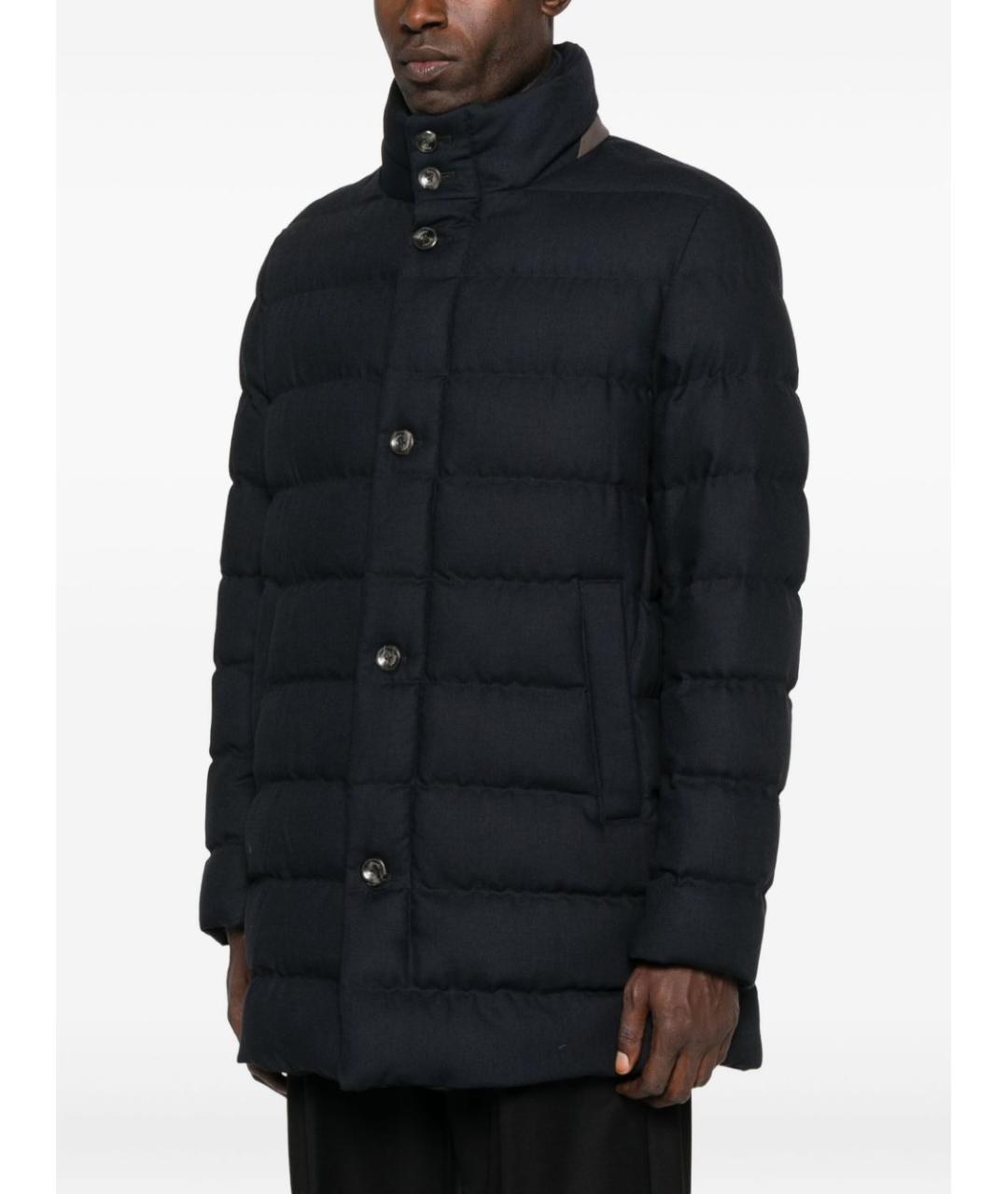 HERNO Темно-синий вискозный пуховик, фото 5