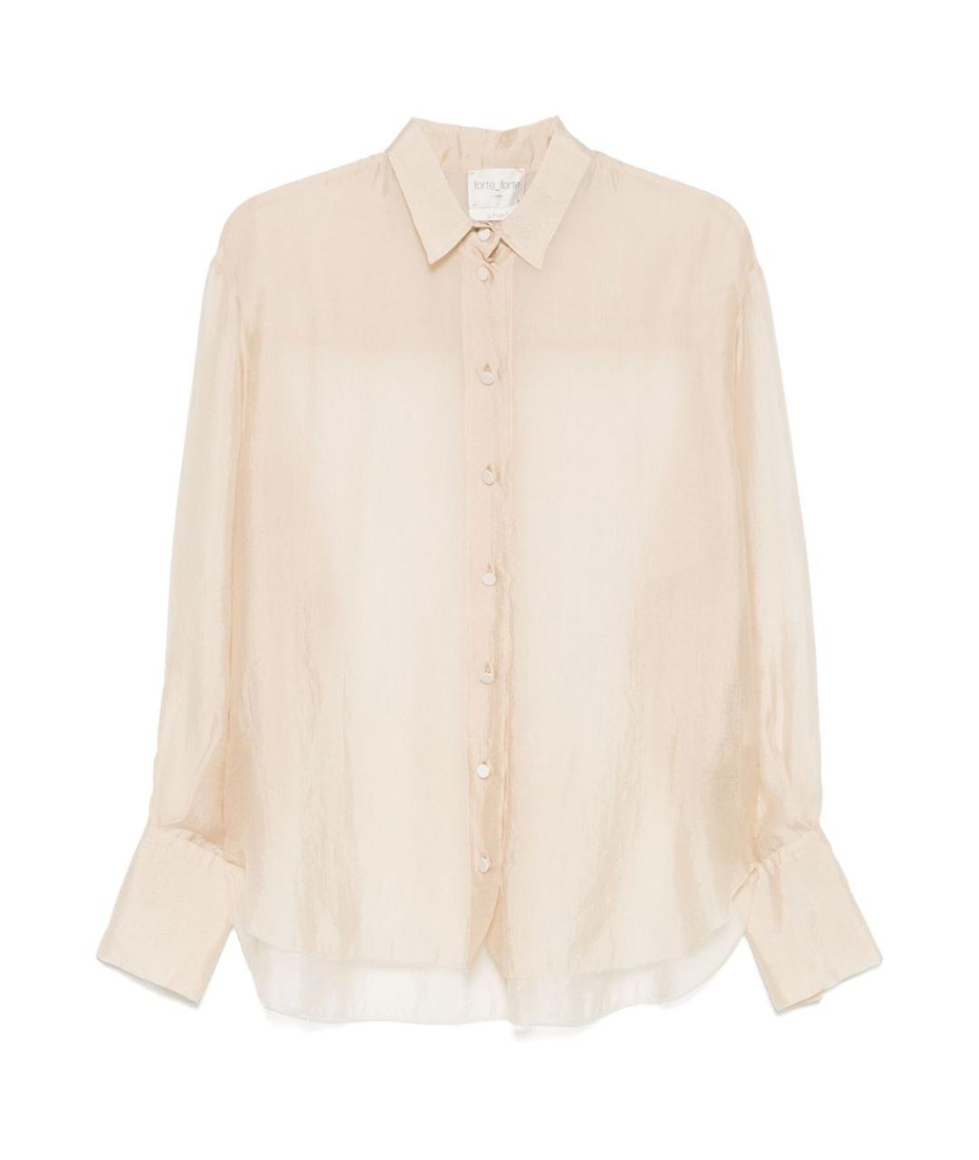 FORTE FORTE Бежевая вискозная рубашка, фото 1