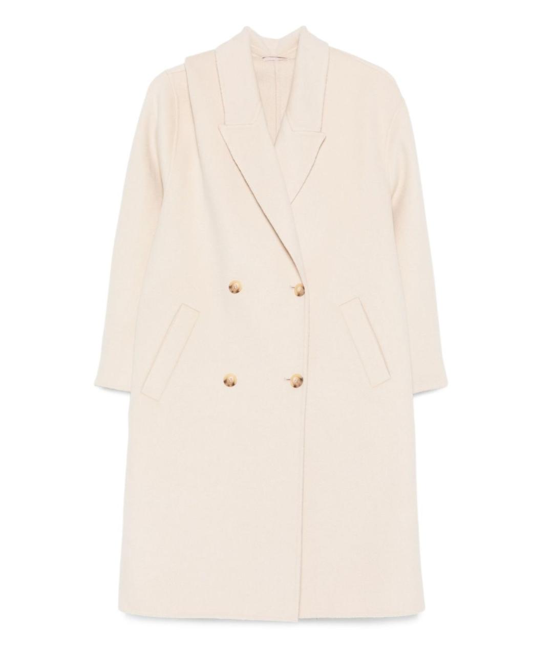 LIU JO Бежевое шерстяное пальто, фото 1