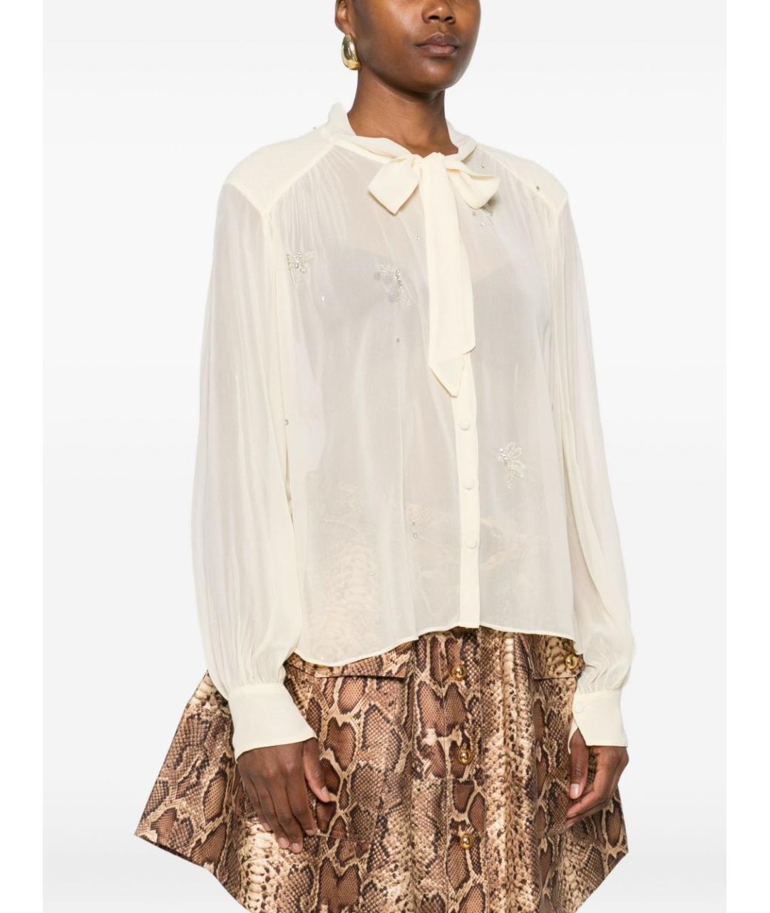 FORTE FORTE Бежевая вискозная блузы, фото 2