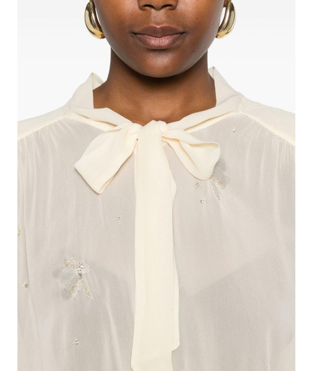 FORTE FORTE Бежевая вискозная блузы, фото 5