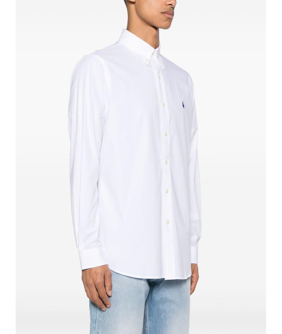 POLO RALPH LAUREN Белая хлопковая классическая рубашка, фото 4