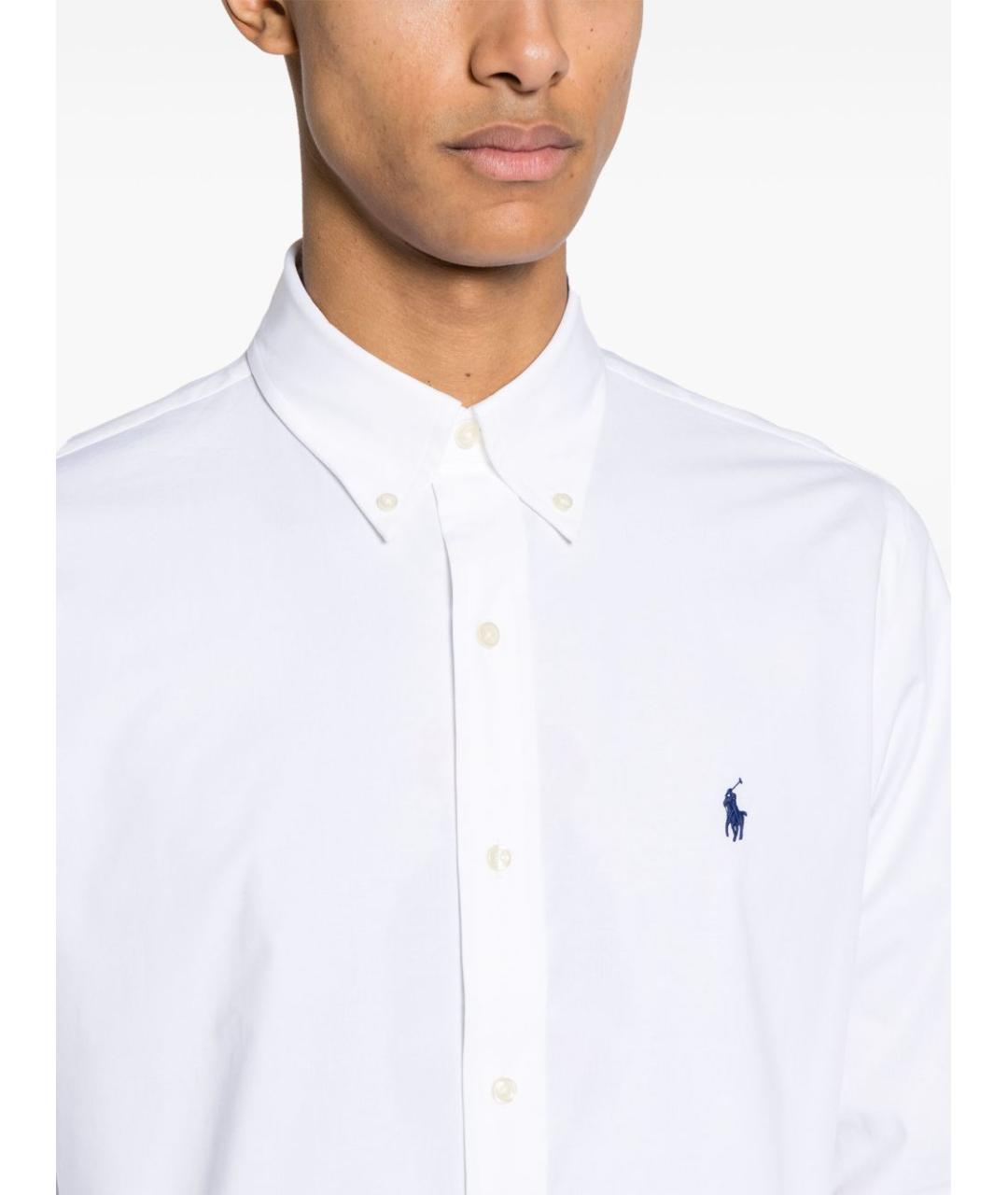 POLO RALPH LAUREN Белая хлопковая классическая рубашка, фото 3