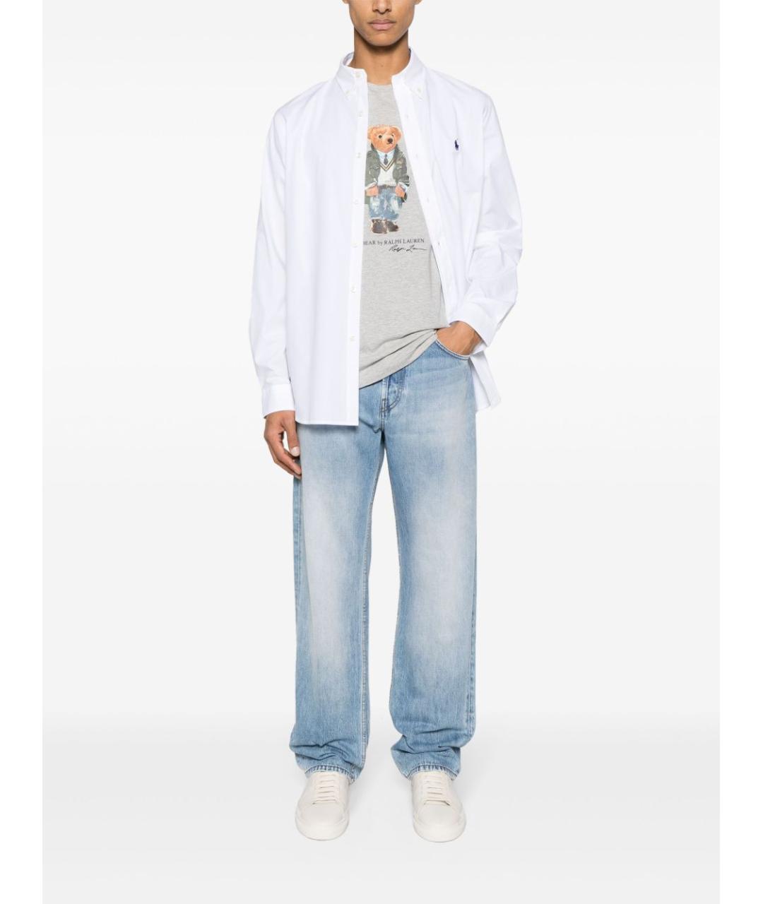 POLO RALPH LAUREN Белая хлопковая классическая рубашка, фото 5