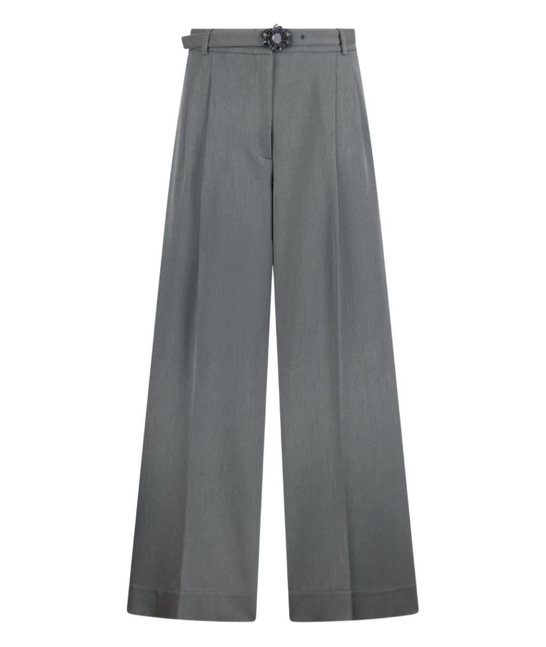 LIU JO Серые полиэстеровые прямые брюки, фото 1