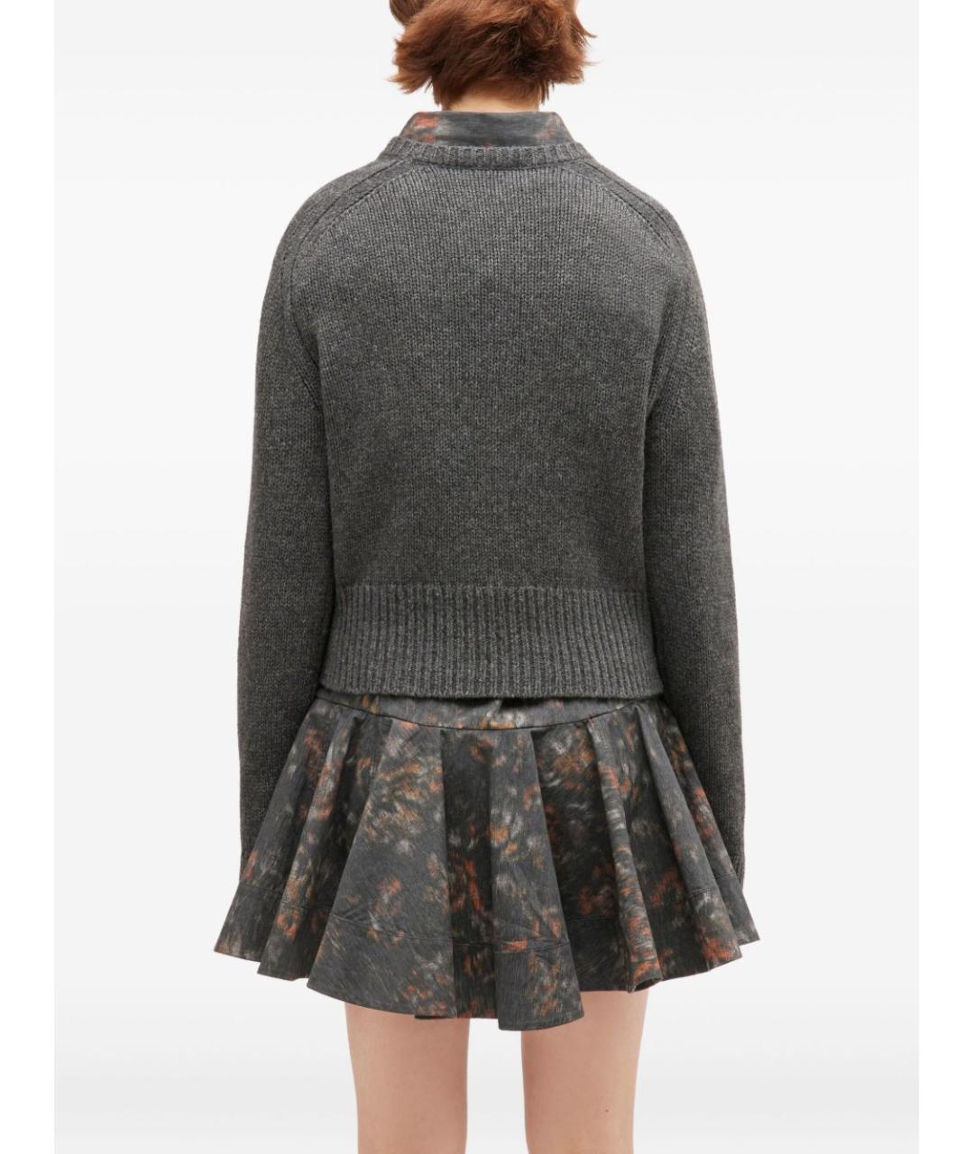 GANNI Серый шерстяной джемпер / свитер, фото 2