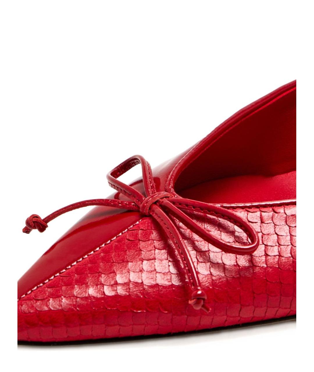 JACQUEMUS Красные кожаные туфли, фото 2