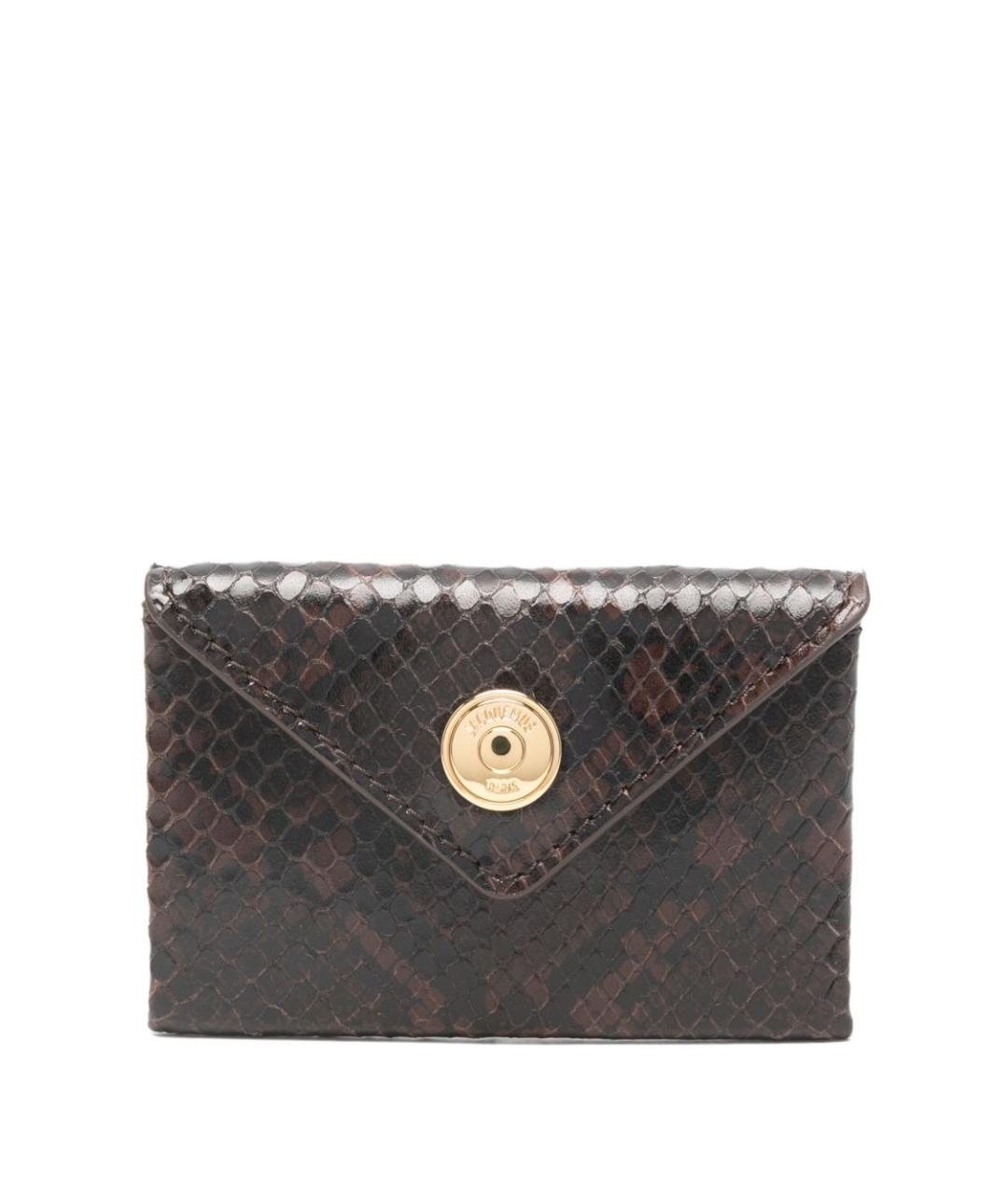 JACQUEMUS Коричневый кожаный кардхолдер, фото 1