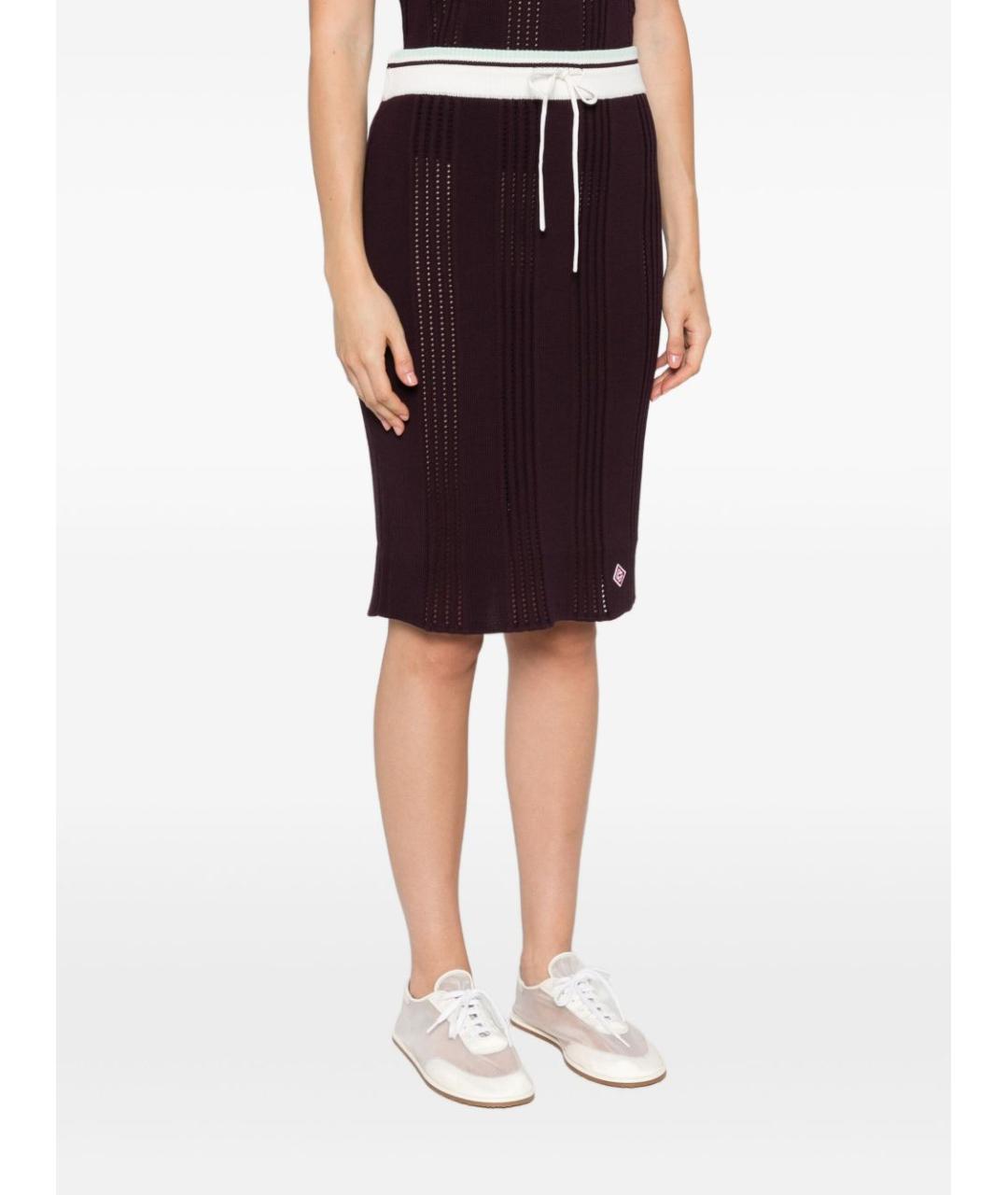 CASABLANCA Фиолетовая хлопковая юбка миди, фото 4