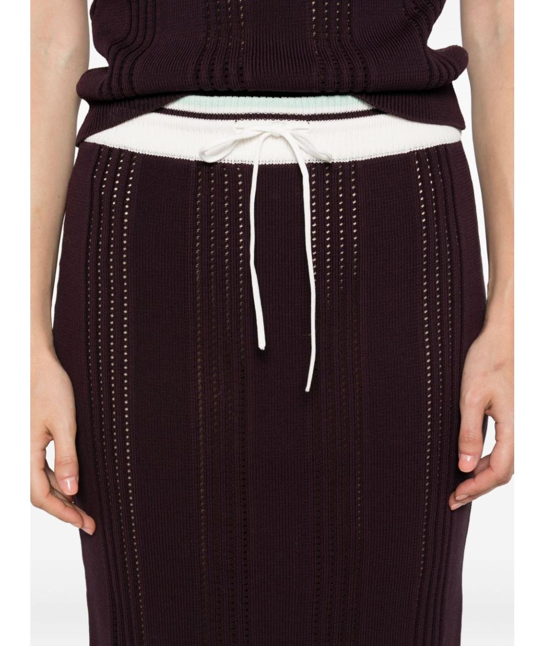 CASABLANCA Фиолетовая хлопковая юбка миди, фото 3