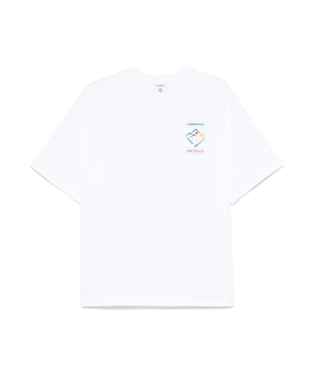 CASABLANCA Белая хлопковая футболка, фото 1
