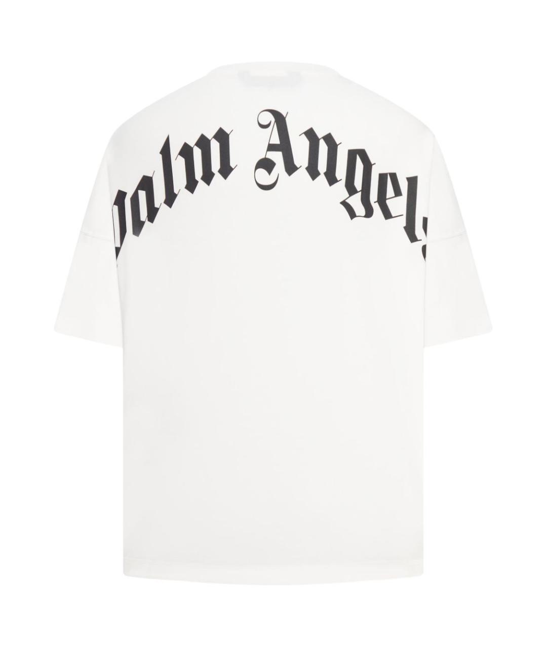 PALM ANGELS Белая хлопковая футболка, фото 2