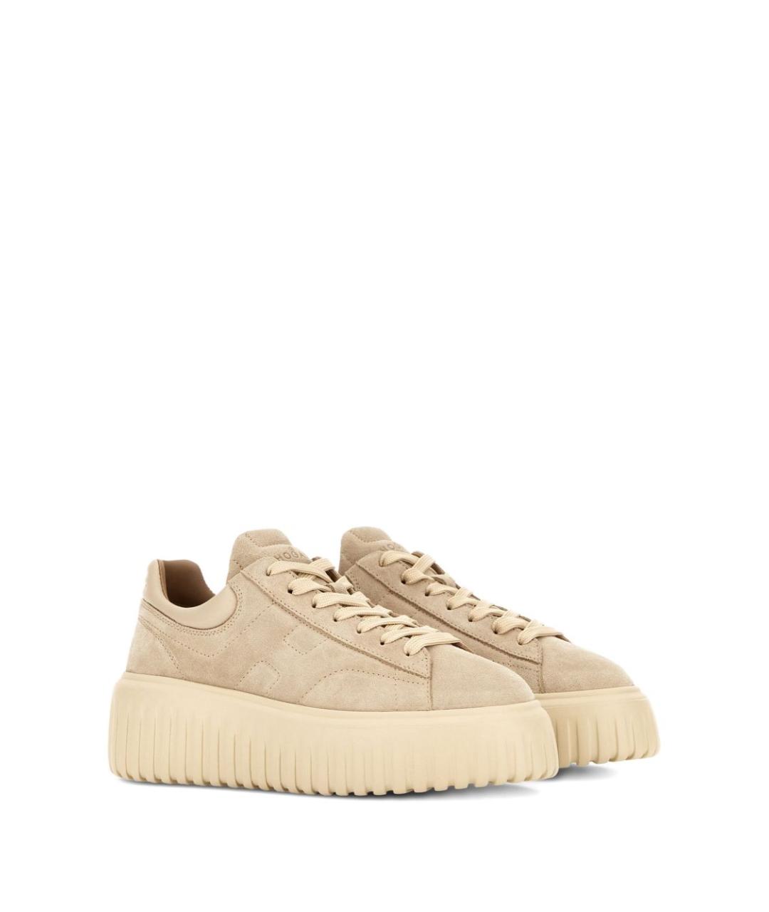 HOGAN Бежевые замшевые кеды, фото 5