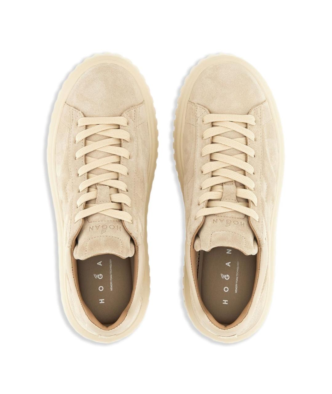 HOGAN Бежевые замшевые кеды, фото 6