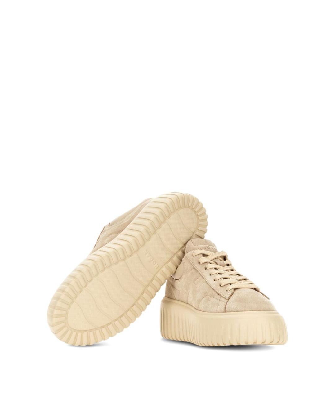 HOGAN Бежевые замшевые кеды, фото 3
