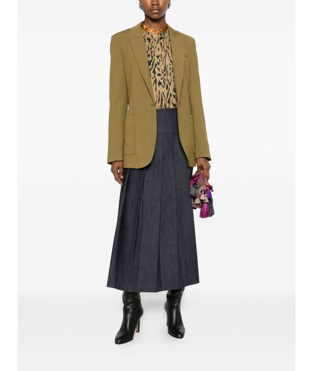 FORTE FORTE Зеленый вискозный жакет/пиджак, фото 2