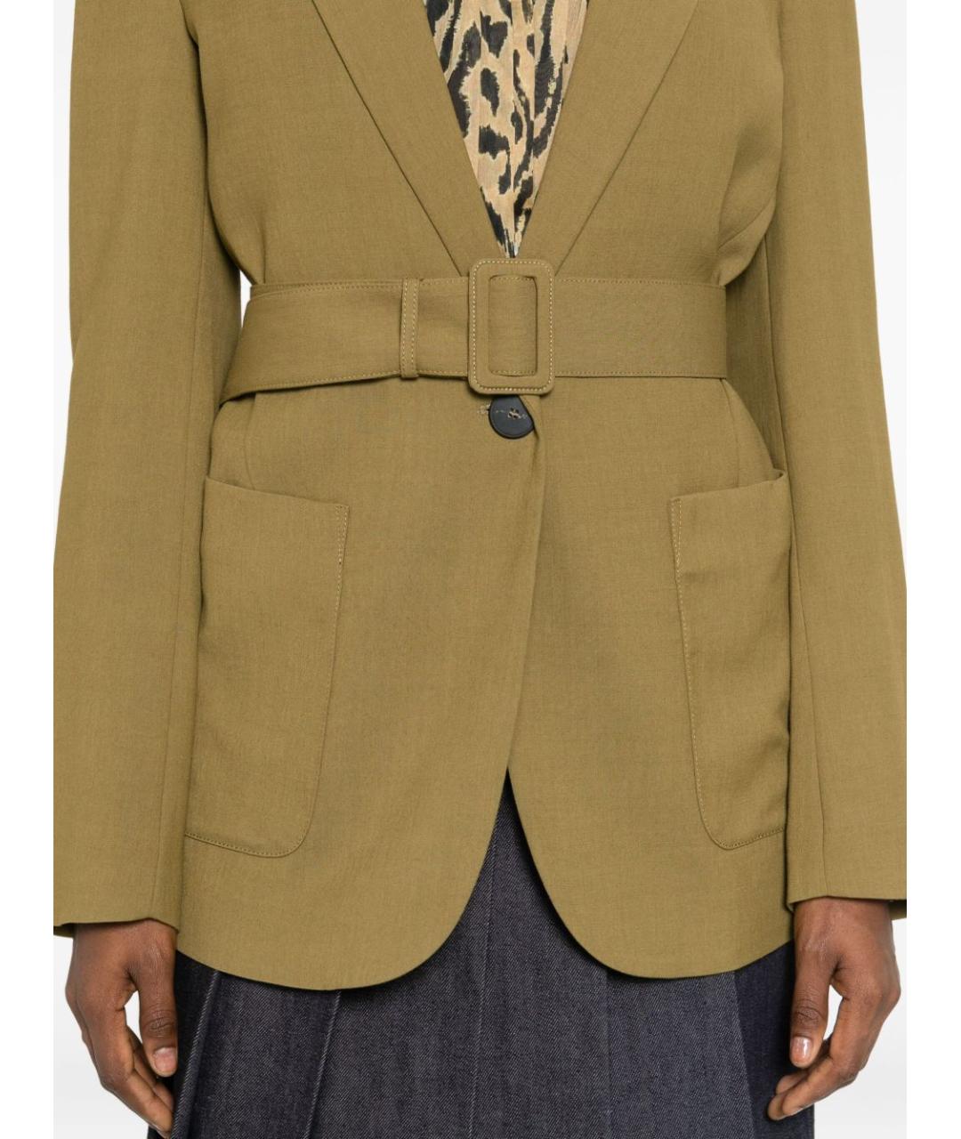 FORTE FORTE Зеленый вискозный жакет/пиджак, фото 5