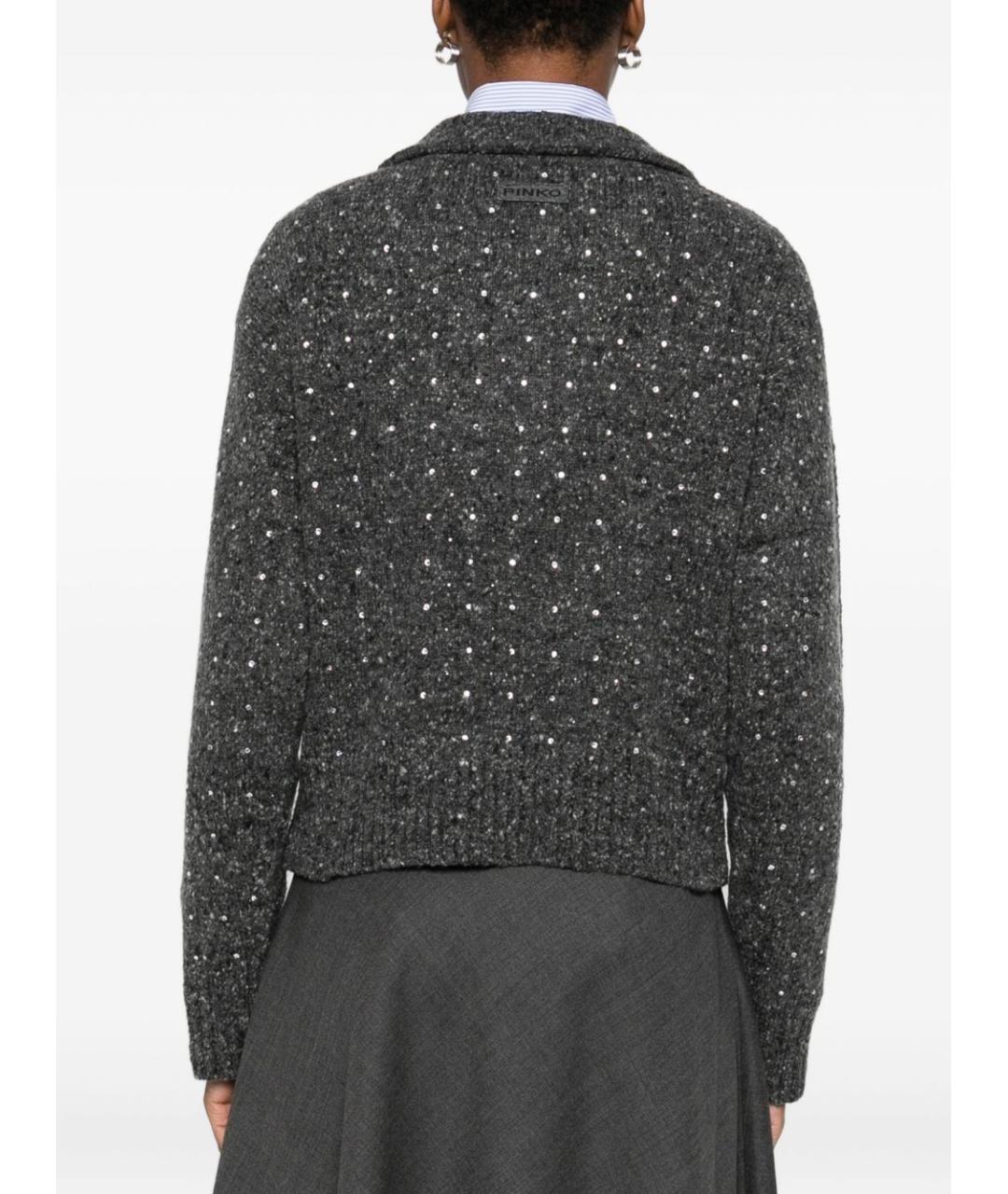 PINKO Серый шерстяной джемпер / свитер, фото 3