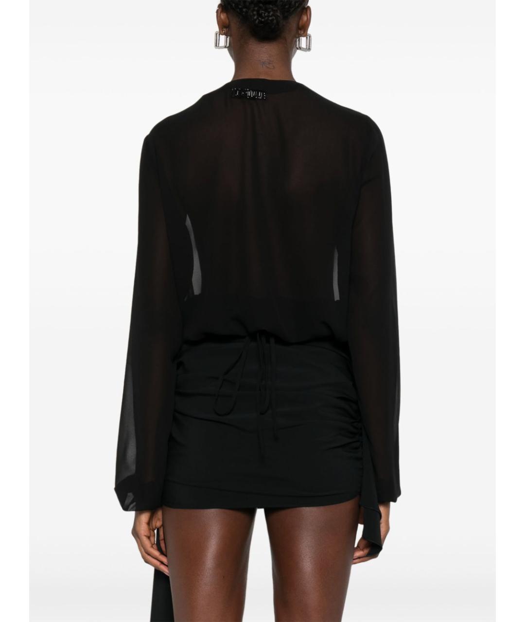 THE ATTICO Черная полиэстеровая блузы, фото 3