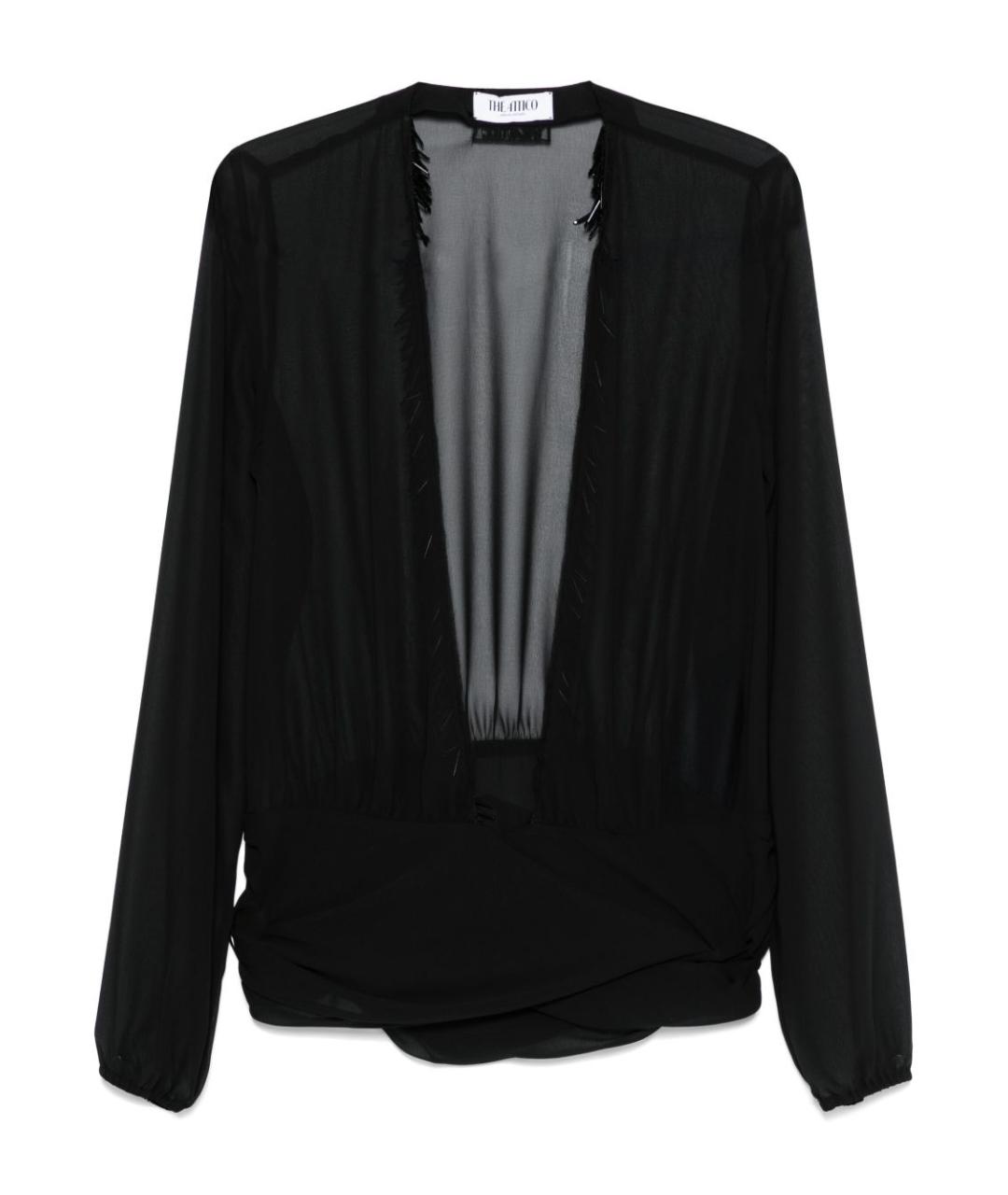 THE ATTICO Черная полиэстеровая блузы, фото 1
