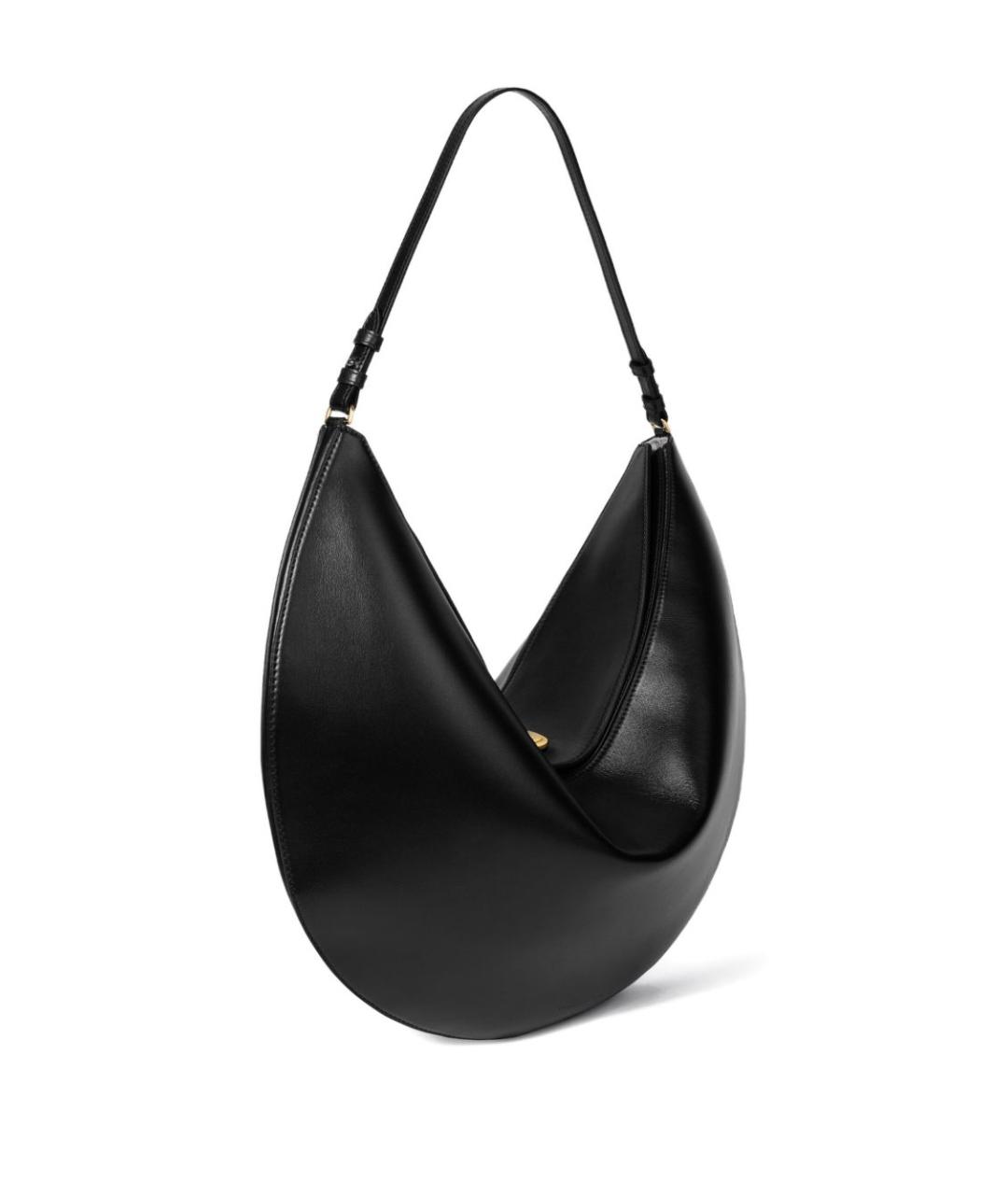 JACQUEMUS Черная кожаная сумка через плечо, фото 2