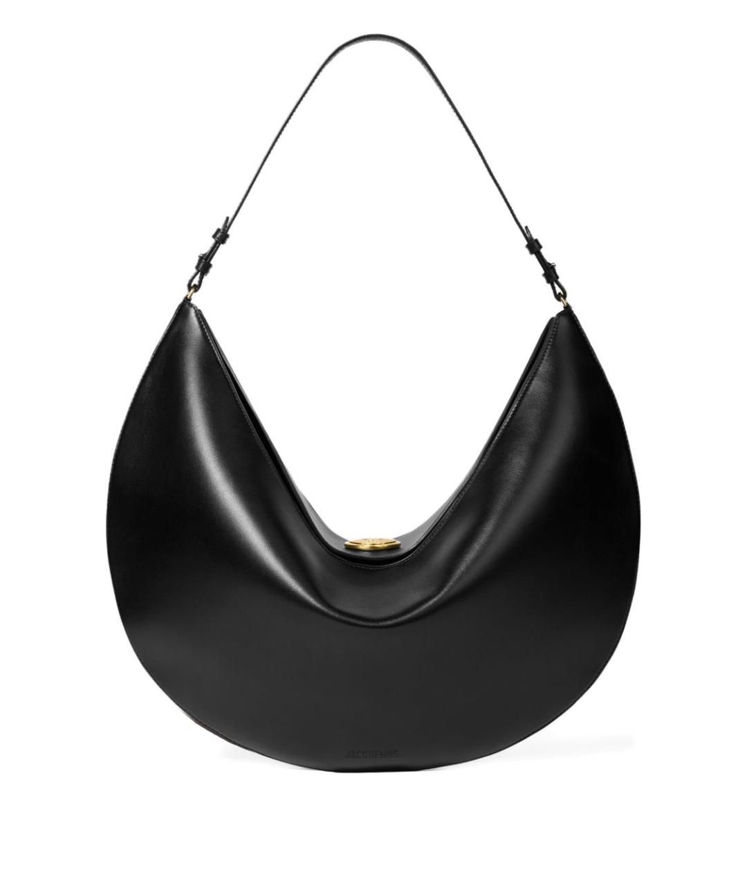 JACQUEMUS Черная кожаная сумка через плечо, фото 1