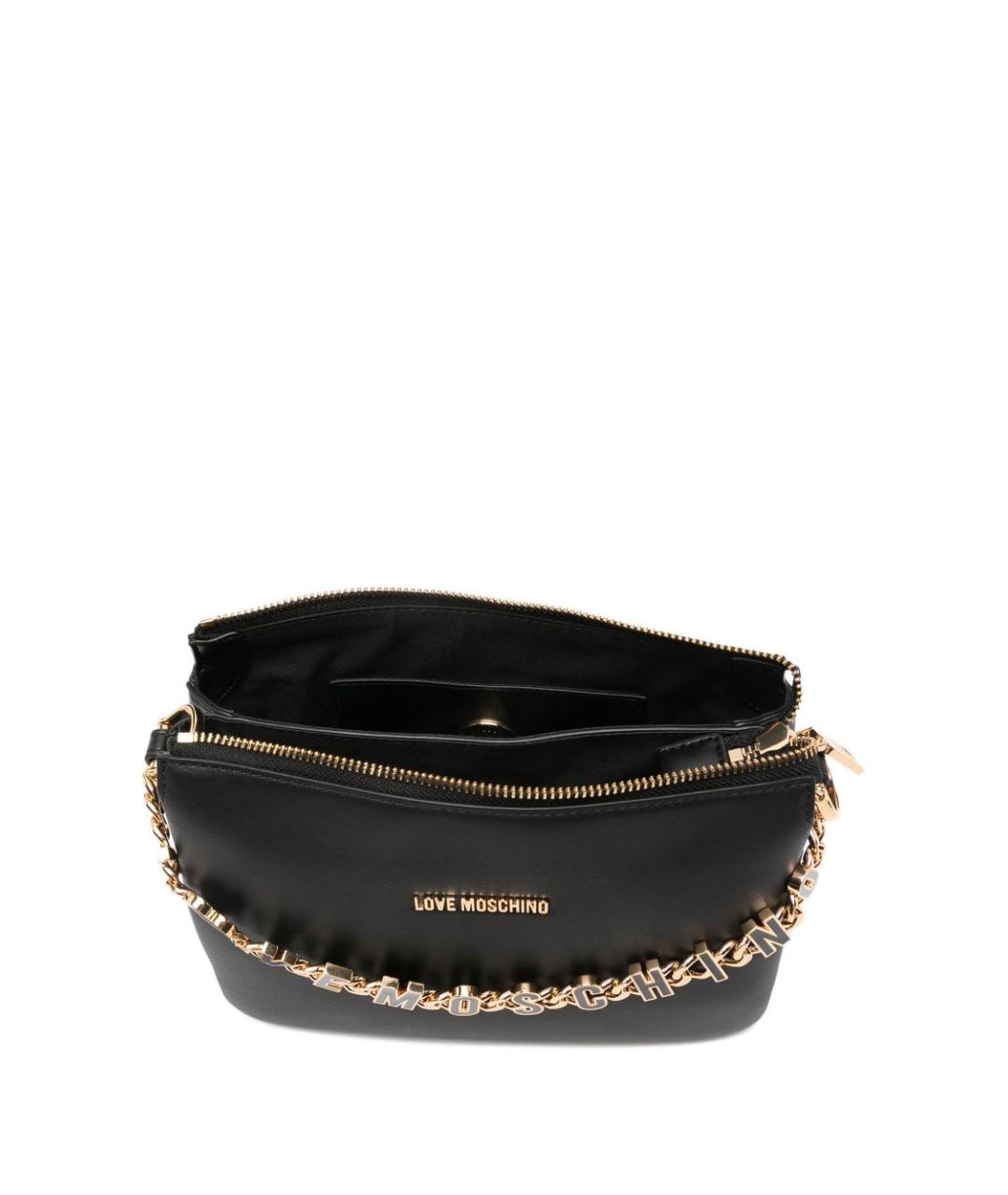 LOVE MOSCHINO Черная сумка через плечо, фото 3