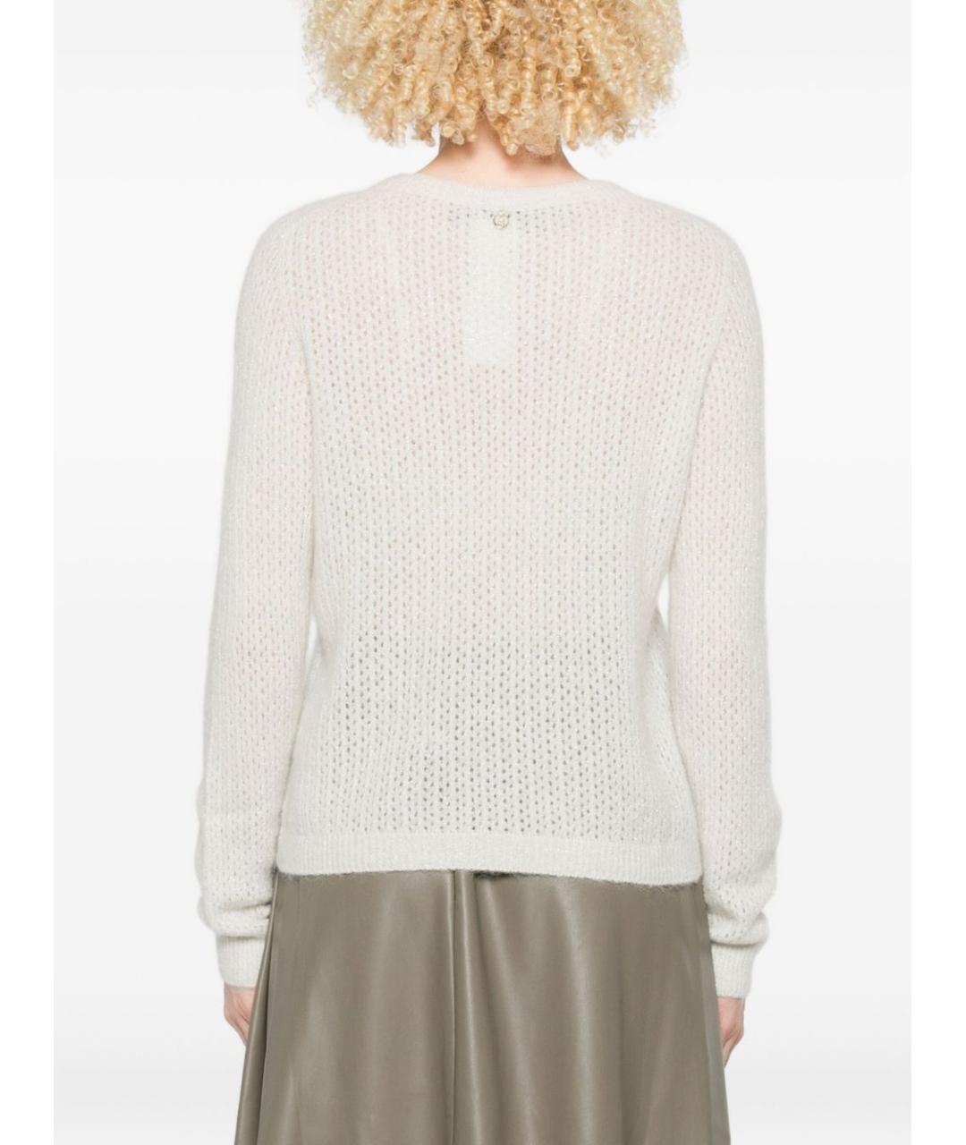 LIU JO Белый шерстяной джемпер / свитер, фото 2