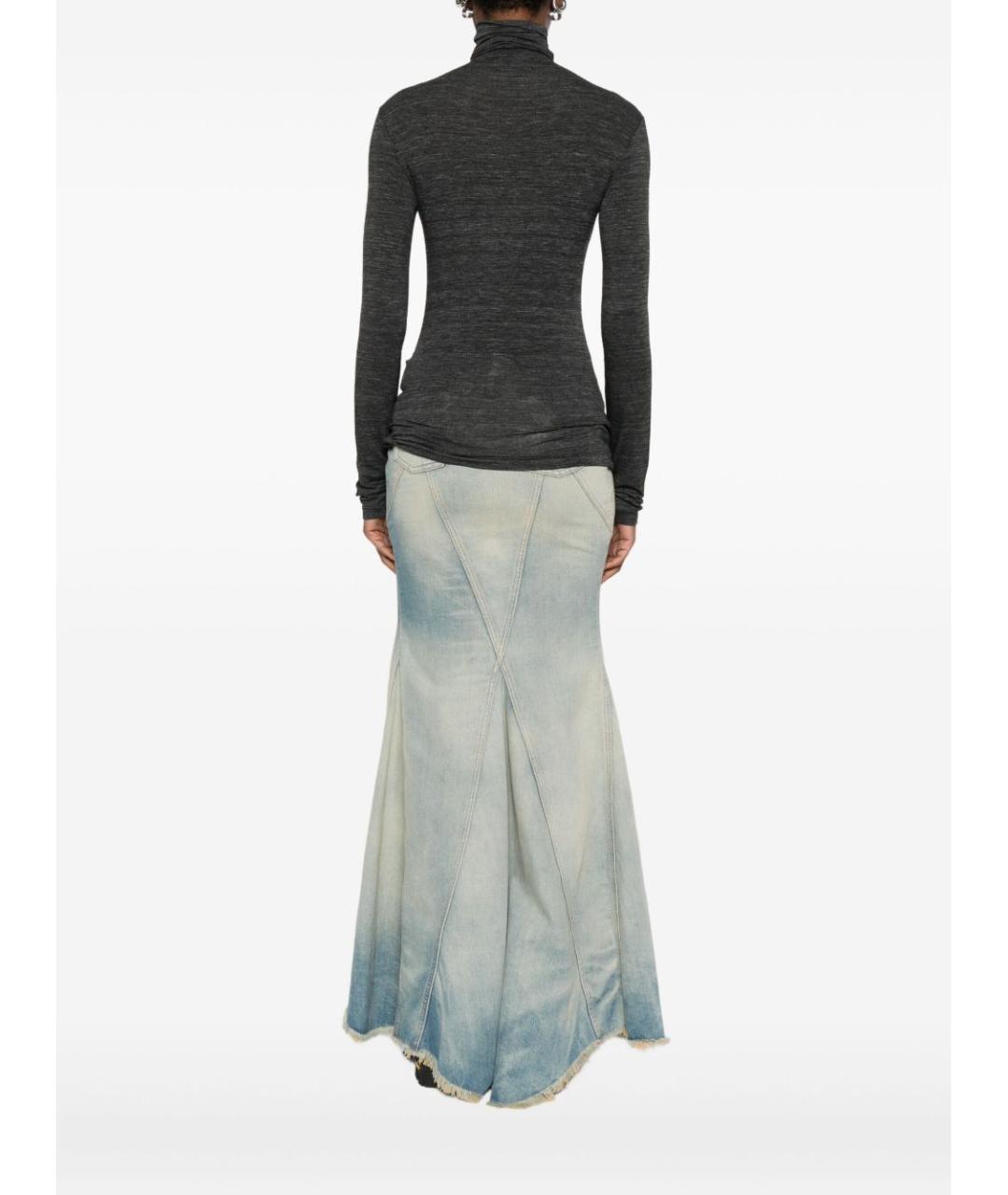 OFF-WHITE Серая вискозная водолазка, фото 5