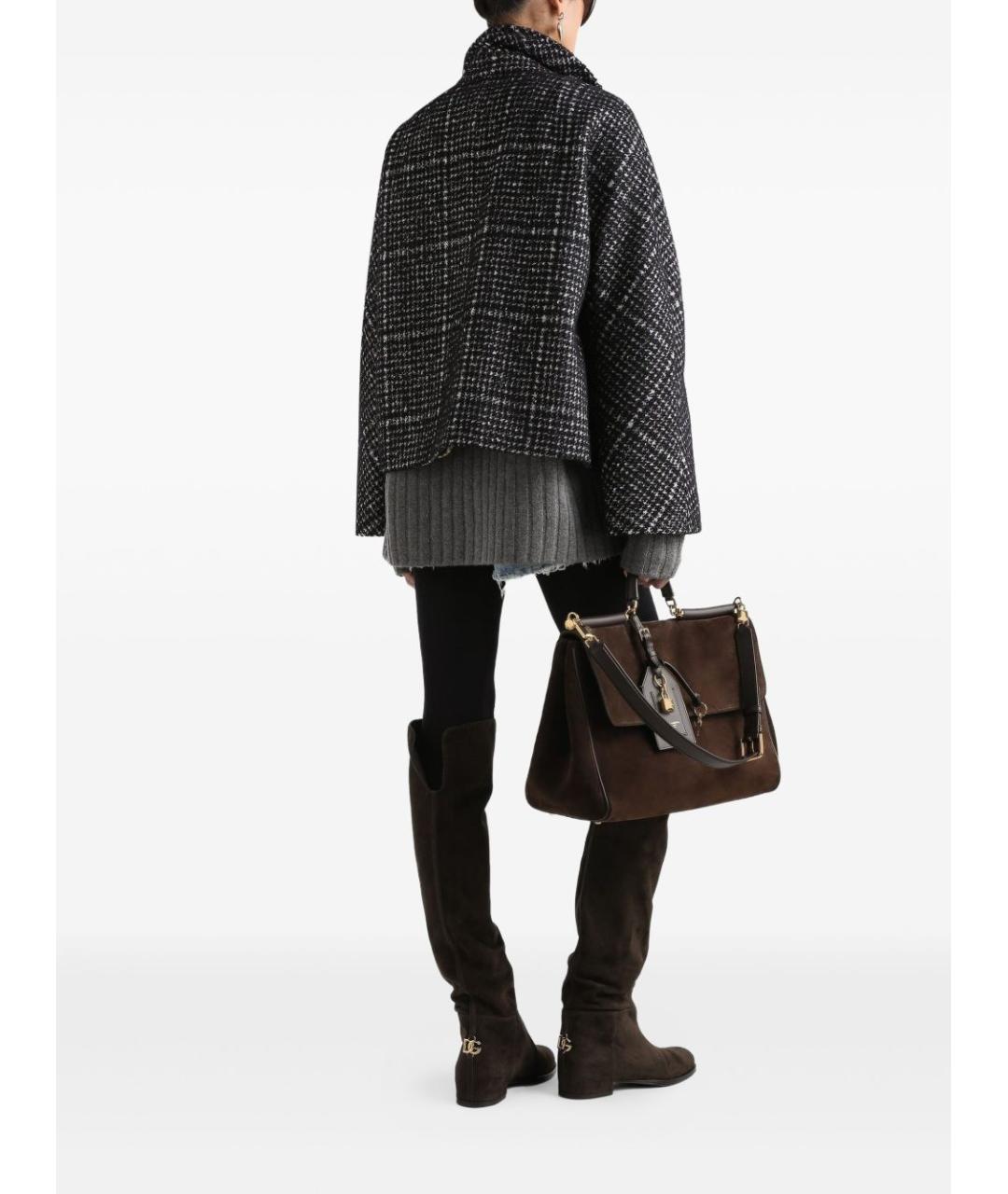 DOLCE&GABBANA Серое шерстяное пальто, фото 2