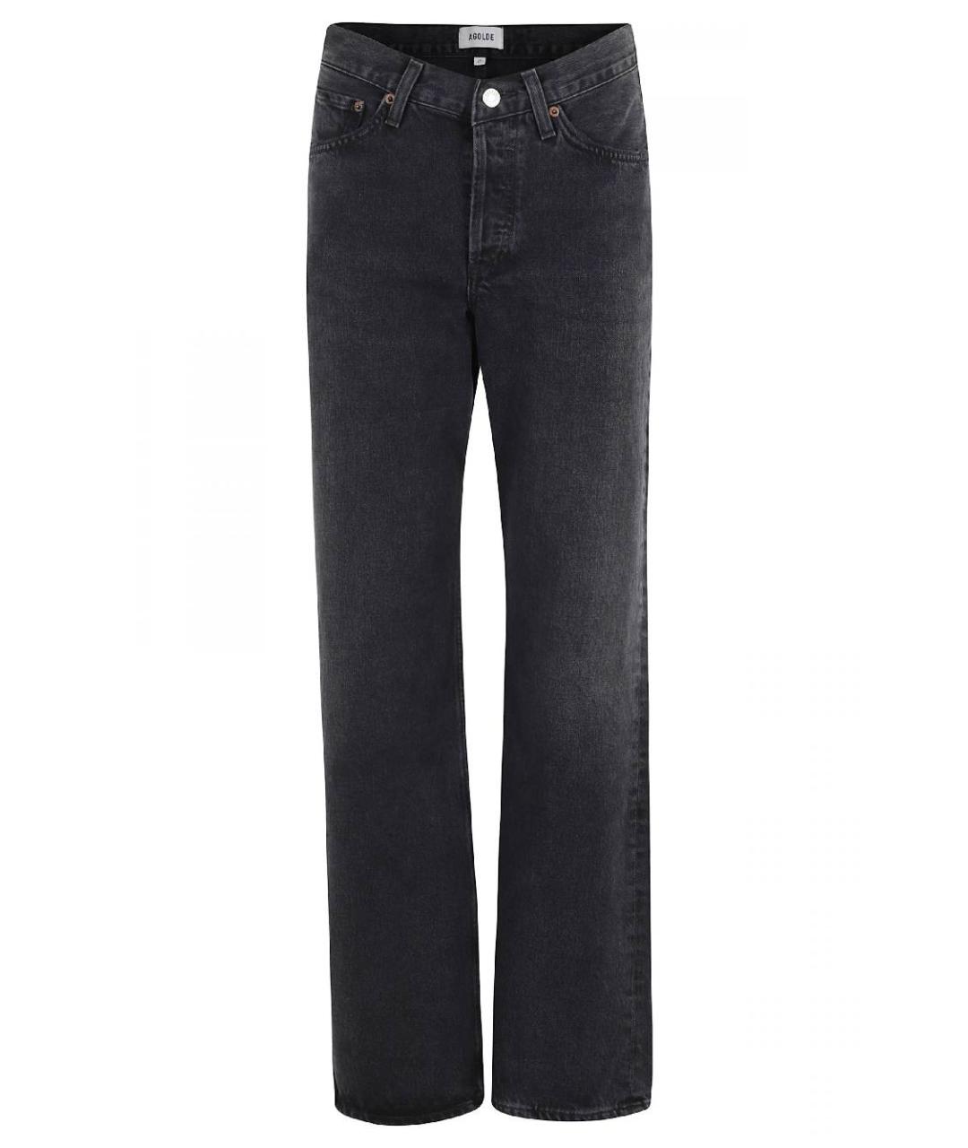 AGOLDE Черные хлопковые прямые джинсы, фото 1