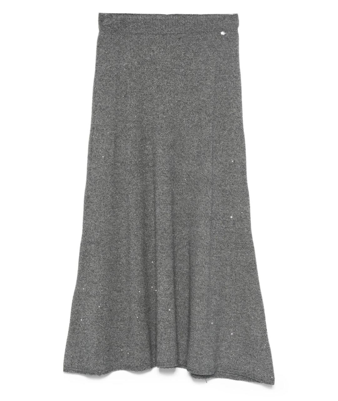 LIU JO Серая вискозная юбка макси, фото 1