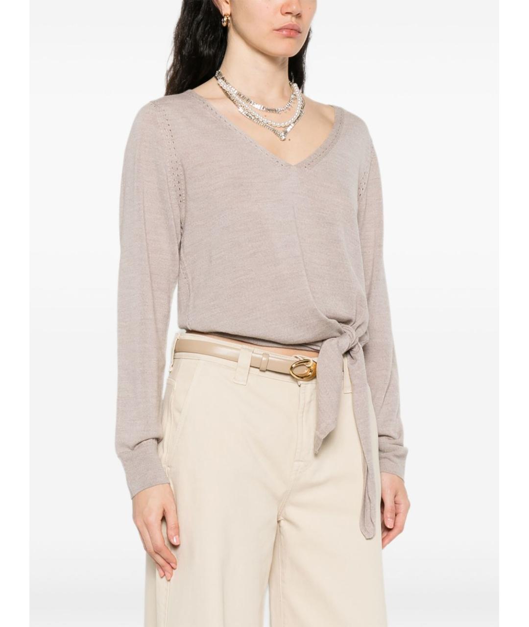 LIU JO Серая шерстяная водолазка, фото 4