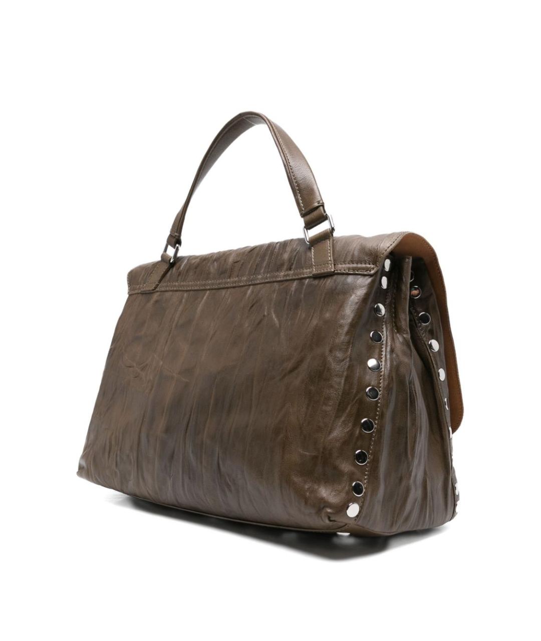 ZANELLATO Зеленая кожаная сумка тоут, фото 5