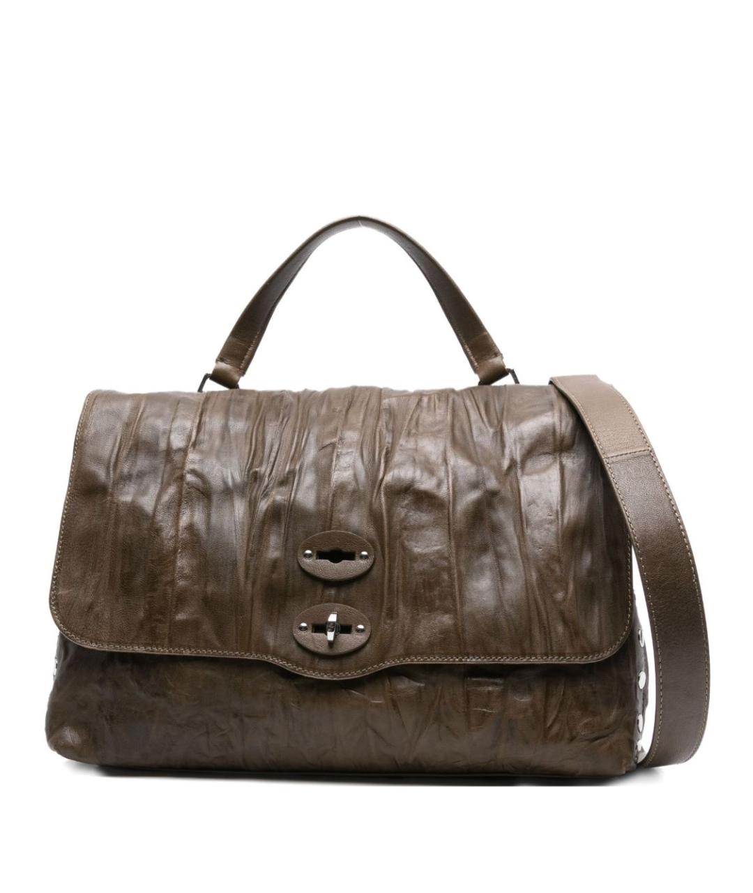 ZANELLATO Зеленая кожаная сумка тоут, фото 1