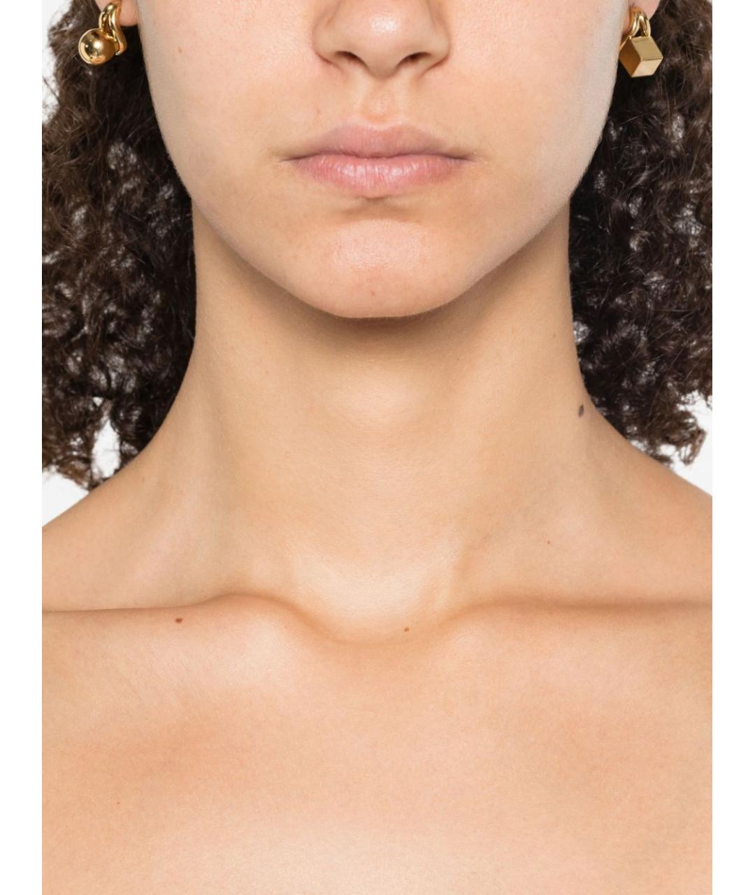 JACQUEMUS Золотые металлические серьги, фото 3