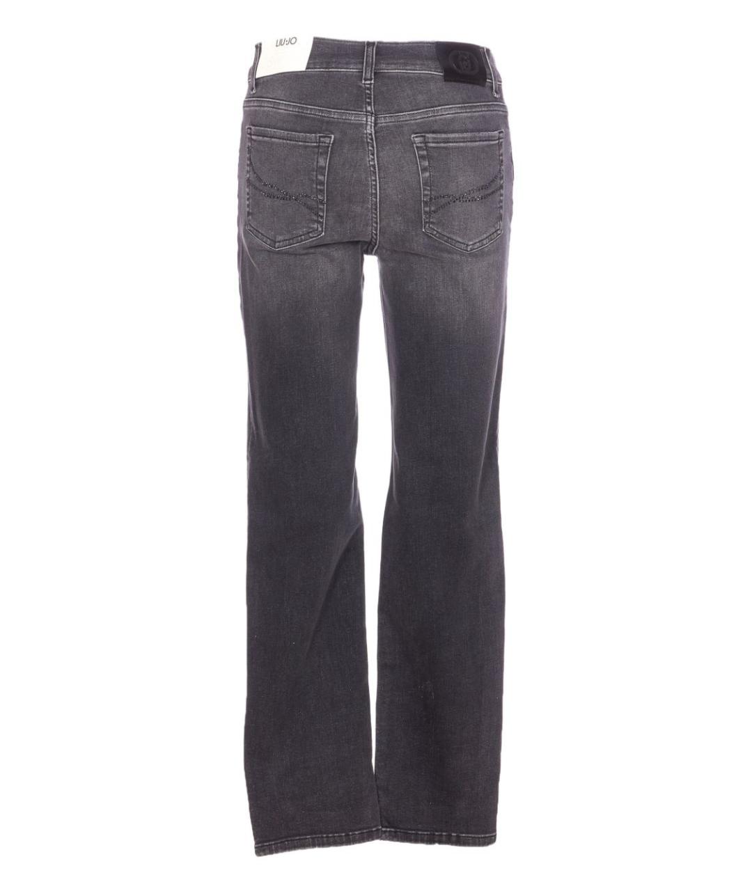 LIU JO Черные хлопковые прямые джинсы, фото 4