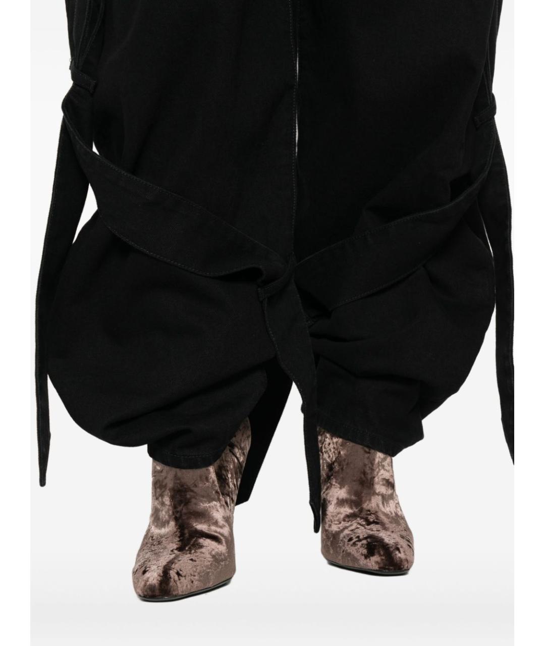 THE ATTICO Черные хлопковые прямые джинсы, фото 5