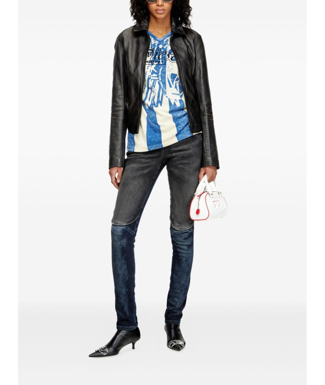 DIESEL Черная кожаная куртка, фото 5