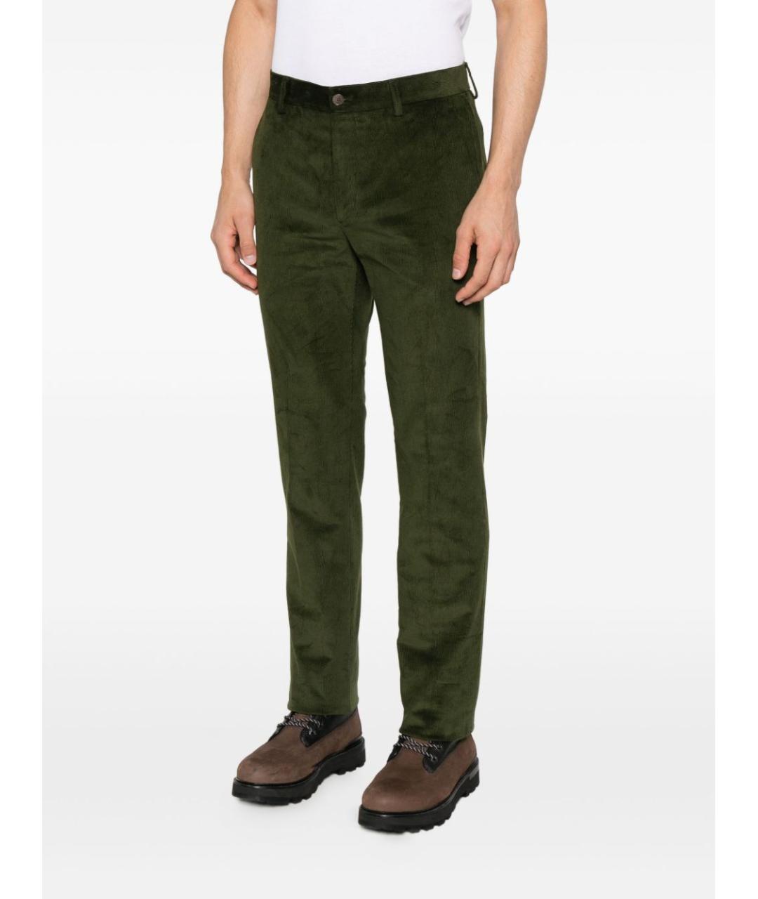 ETRO Зеленые хлопковые повседневные брюки, фото 5
