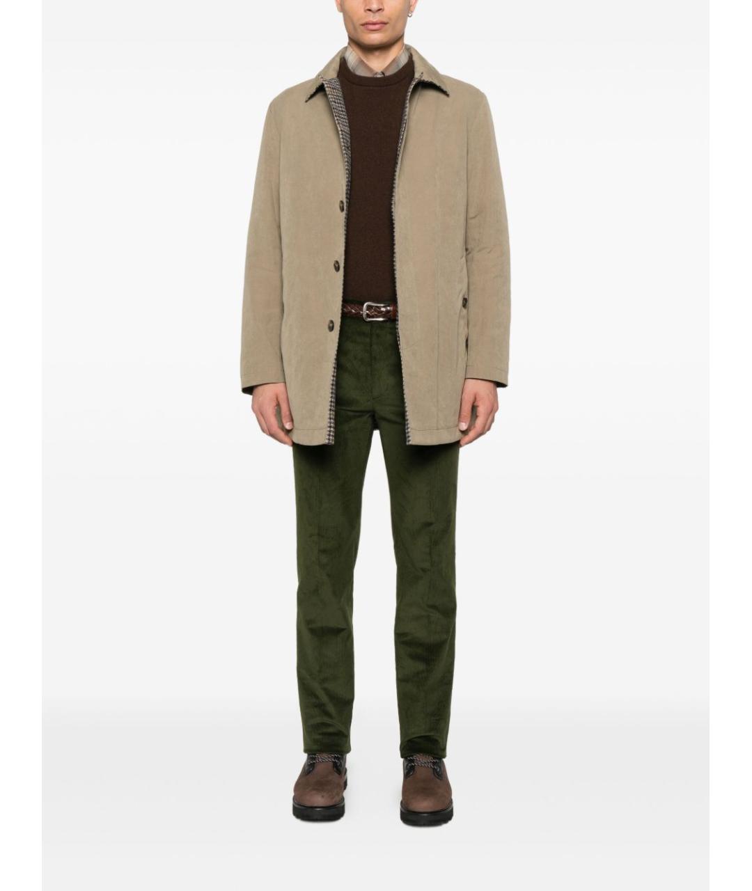 ETRO Зеленые хлопковые повседневные брюки, фото 3