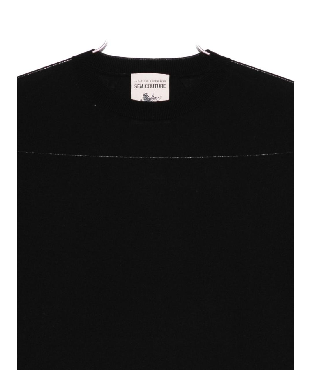 SEMICOUTURE Черный шерстяной джемпер / свитер, фото 2