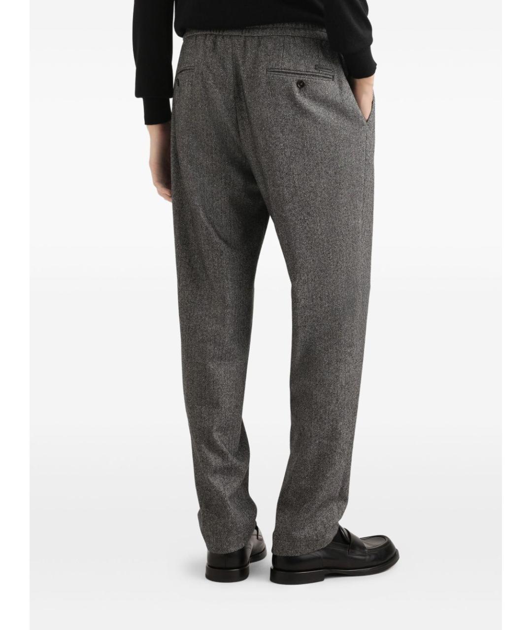 DOLCE&GABBANA Серые шерстяные повседневные брюки, фото 2