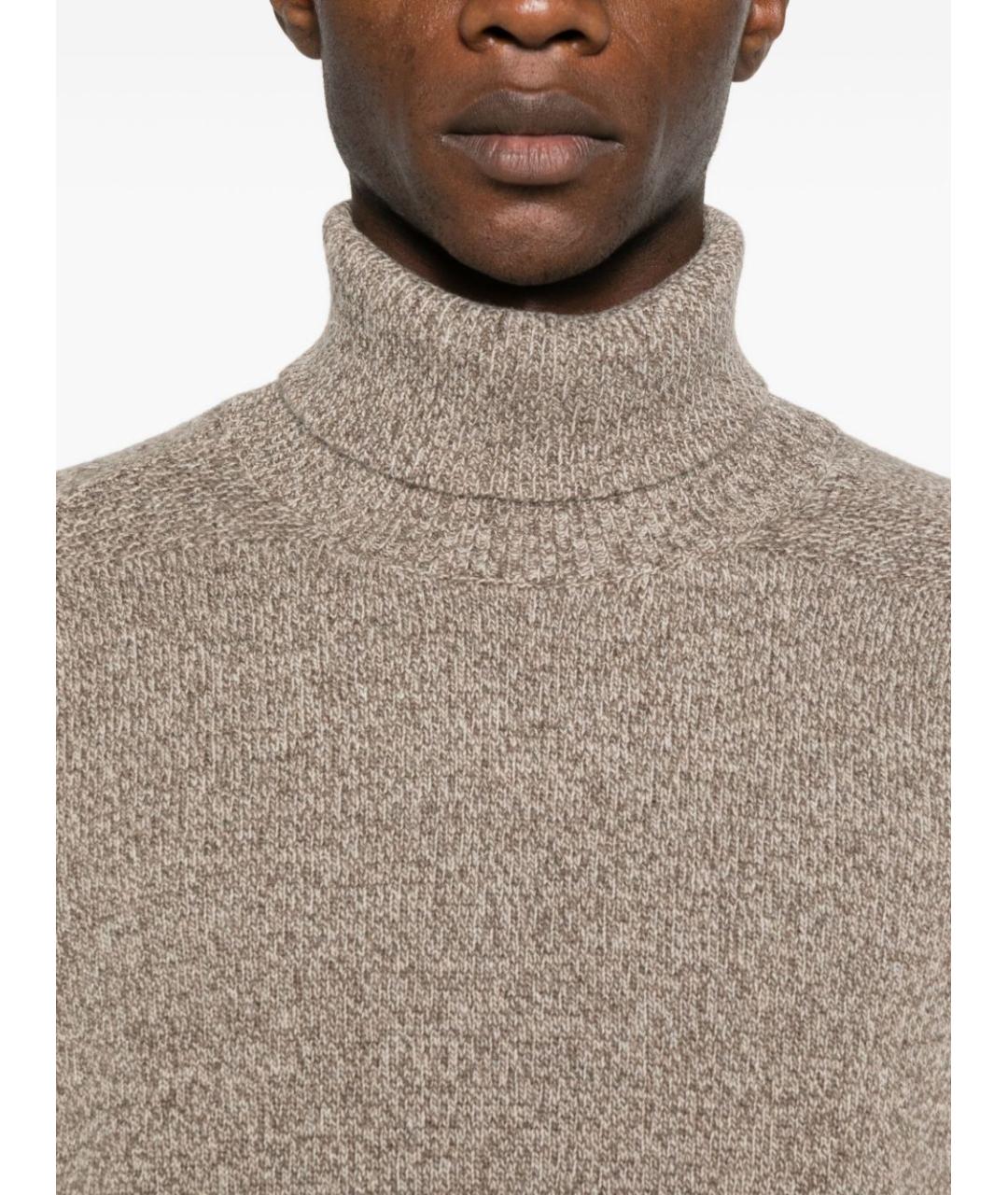 PEUTEREY Бежевый шерстяной джемпер / свитер, фото 4