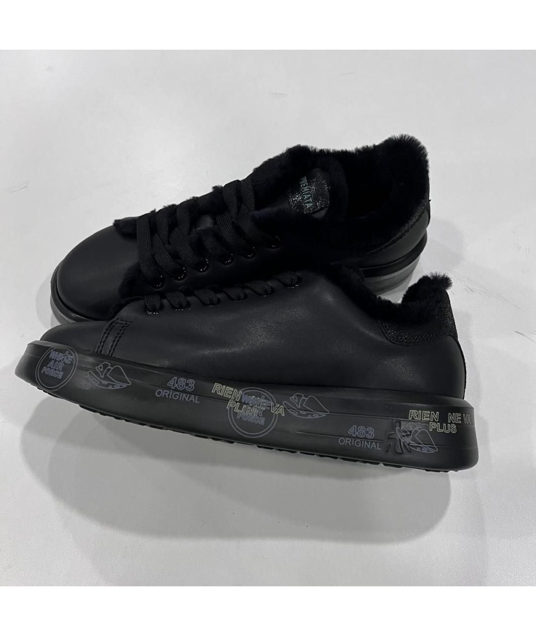 PREMIATA Черные кожаные кеды, фото 3