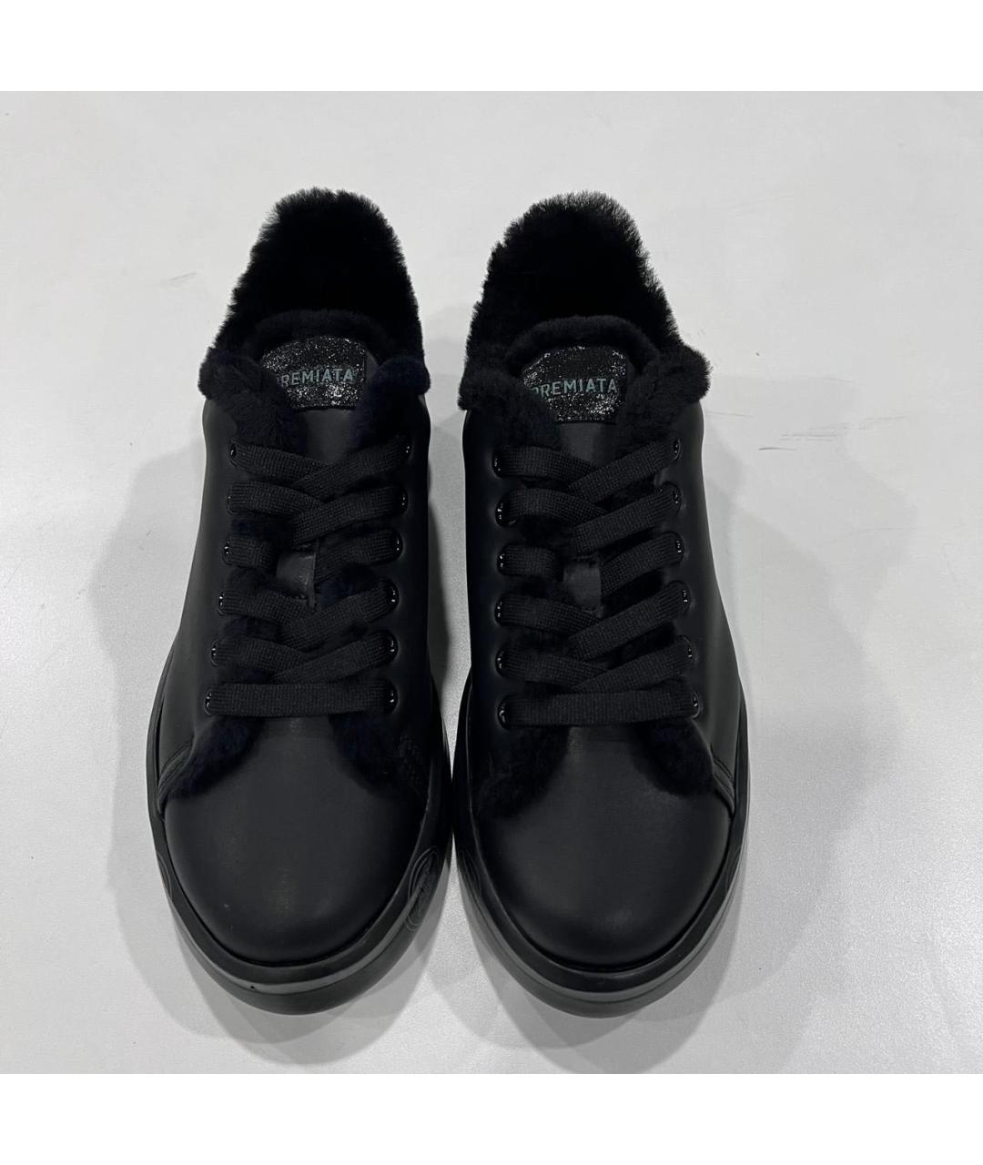 PREMIATA Черные кожаные кеды, фото 2