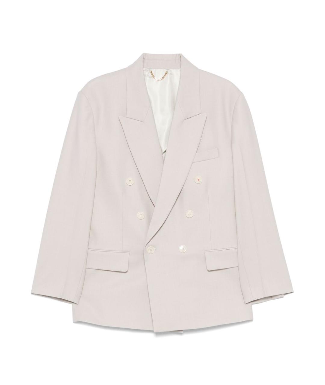 VICTORIA BECKHAM Серый полиэстеровый жакет/пиджак, фото 1