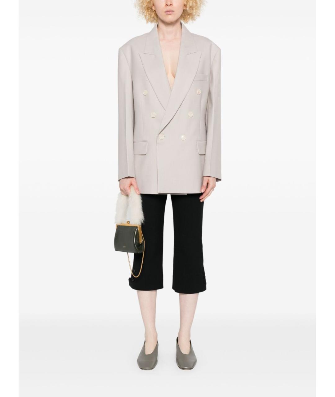 VICTORIA BECKHAM Серый полиэстеровый жакет/пиджак, фото 5